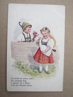 Courtship Ritual - "Du Darfst Mi Schon Liab'n Du Narrischa Bua", 1911. / Illustrateur Karl Feiertag - Feiertag, Karl