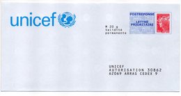 Entier Postal PAP POSTREPONSE PAS DE CALAIS ARRAS UNICEF - Prêts-à-poster:reply