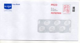Entier Postal PAP POSTREPONSE LA LIGUE CONTRE LE CANCER - Listos A Ser Enviados: Respuesta