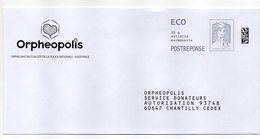 Entier Postal PAP POSTREPONSE OISE CHANTILLY ORPHEOPOLIS - Prêts-à-poster:reply