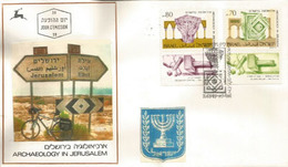 Timbres: Archéologie à Jerusalem, Belle Lettre FDC ISRAEL - Archäologie