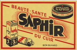 Buvard " SAPHIR " Beauté - Santé Du Cuir " - Produits Ménagers