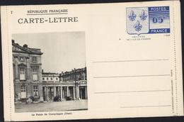 Entier Carte Lettre 7 Le Palais De Compiègne Oise 65c Armoiries Ile De France Storch N3b Neuve Cote 25 Euros - Cartoline-lettere