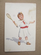 Girl Play Tennis , 1912. / Illustrateur Karl Feiertag - Feiertag, Karl