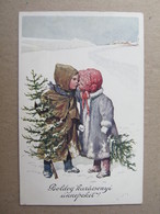 Boldog Karacsonyi Unnepeket ! / Weihnachtsbaum, 1911. / Illustrateur Karl Feiertag - Feiertag, Karl
