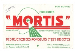 Buvard Produits Mortis Destruction Des Rongeurs Et Des Insectes - Produits Ménagers