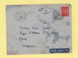 Timbre FM - Bataillon Europe - Ambositra - Madagascar - 12 Juil 1952 - Timbres De Franchise Militaire