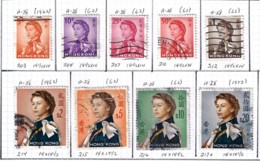 HONG-KONG 1962-72 SCOTT 203...217A  CAT VAL US$30.60 - Gebraucht