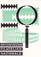 ROMA,  XIV NATIONAL FILATELIC MEETING,1959, POSTCARD,USED,ITALY. - Réceptions