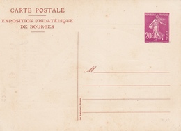 Carte Semeuse Camée 20 C Lilas Rose I4c Expo Bourges Neuve - Cartes Postales Repiquages (avant 1995)