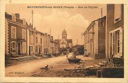 - Vosges -ref-B133- Monthureux Sur Saône - Rue De L Eglise - Fontaine - Fontaines - Carte Bon Etat - - Monthureux Sur Saone