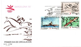 Kayak - FDC Madrid 1991 - Jeux Olympiques Barcelona ' 92 - Olympics - Kanu