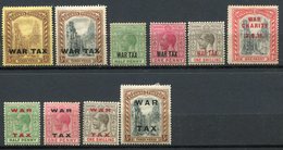 Bahamas - 1918/1919 - Yt 61 à 69 - Timbres Surchargés "War Tax" - * TC - 1859-1963 Crown Colony