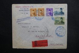 EGYPTE - Enveloppe Commerciale En Recommandé Du Caire Pour La France En 1951 Avec Contrôle Postal - L 49103 - Cartas