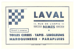 Buvard Nimes, Marque LAVAL , Toiles Cirées, Tapis, Linoleums, Parapluies ... (DD) - L