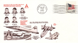 USA 1981 T-38/SR-71 Shuttle Intercept Tracking Commemorative Postcard - Nordamerika