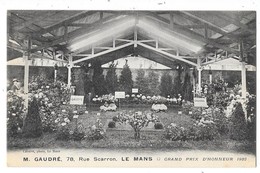 LE MANS (72) Exposition Horticulture Stand De La Maison GAUDRE 78 Rue Scaron - Le Mans