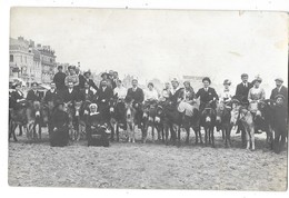 LES SABLES D'OLONNE (85) Carte Photo Groupe De Promeneurs à Anes Belle Animation - Sables D'Olonne