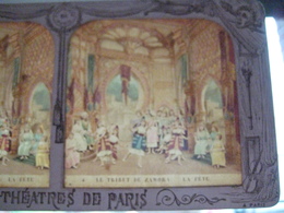 3 Cartes Photos Stéréoscopiques:Les Théatres  - BK Paris - état  Excellent Voir Scan - En Couleurs Phénoménales 19th - Cartes Stéréoscopiques