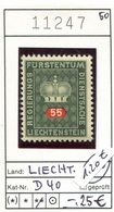 Liechtenstein - Michel Dienst / Service 40 - ** Mnh Neuf Postfris - - Service