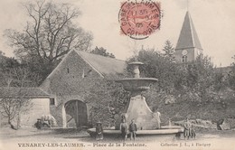 VENAREY LES LAUMES - LA PLACE DE LA FONTAINE - TRES BELLE CARTE ANIMEE -  TOP !!! - Venarey Les Laumes