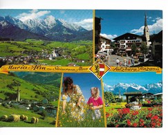 AUTRICHE /MARIA ALM - SALZBOURG / CPM Multivues - 5 - Voyagée /FLAME SOMMER WINTER SPORTS / TTBE - Maria Alm