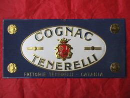 Targa/insegna COGNAC TENERELLI - CATANIA - Licores & Cervezas