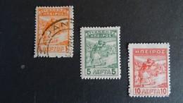 GRECE- EPIRUS- 1914 - 3 TIMBRES Dont 2 MNH Et 1 Oblitéré - Variétés Et Curiosités