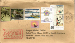 Belle Lettre Japon 2019: Timbres Osaka Summit 2019, Japanese Monkey 2019, Etc. ,adressée Andorra,with Arrival Postmark - Storia Postale