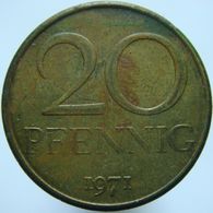 East Germany 20 Pfennig 1971 XF / UNC - 20 Pfennig