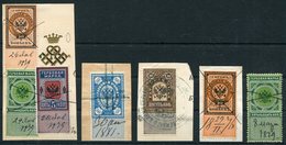 Russia 7 X Imperial Revenue Stamps, Faberge Fiscal - Fiscales