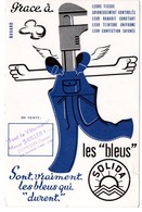 Buvard Les Bleus De Solida. Tampon : Maison Sailler à Domessin (Savoie). - Textile & Vestimentaire
