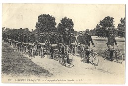 ARMEE FRANCAISE.  Compagnie Cycliste En Marche - Manöver