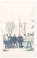 Delcampe - Cpa Carte-photo Hommes En Tenue De Travail, Poteau Télégraphique  ( CPH ) - Sonstige & Ohne Zuordnung