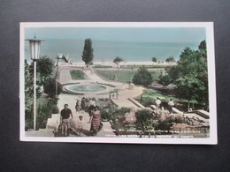 Delcampe - Bulgarien 1960 Echtfoto AK Varna Les Sables D'dor Casino Strandpromenade Par Avion / Luftpost Nach Dresden - Bulgarien