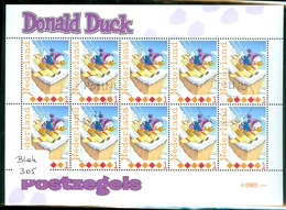 NEDERLAND * DISNEY * DONALD DUCK * BLOK * BLOC *   POSTFRIS GESTEMPELD  ( Blok 305) - Personalisierte Briefmarken