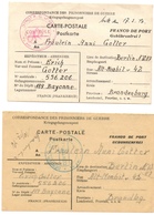 France 64 2 Cartes Correspondance Des Prisonniers De Guerre Du DEPOT N° 189 5 Et 11 1946 - Oorlog 1939-45