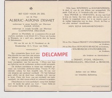 DOODSPRENTJE DESMET ALBERIC WEDUWNAAR STOVE EN DELCOUR MEULEBEKE WAREGEM 1879 - 1963  Anti-kopie - Devotieprenten