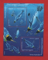BG7 TAAF Terres Australes 2019 ** ** Manchots Royaux Bloc - Unused Stamps