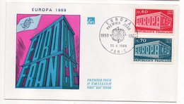 1969-- FDC   EUROPA --2 Valeurs --cachet  Paris -75 - 1960-1969