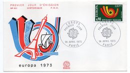 1973-- FDC    EUROPA --Tour Eiffel  Signé  Simoni  --1 Valeur --cachet  Paris -75 - 1970-1979