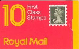 GREAT BRITAIN, WINDOW BOOKLET (RETAIL), 1987, GO 1a, 10x18p, Letter C On Cover, ROUNDED TAB - Booklets