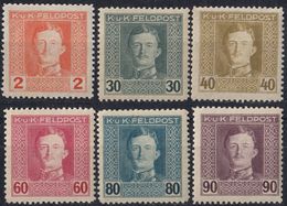 AUSTRIA-UNGHERIA - 1917/1918 -  Lotto Di 6 Valori Nuovi MNH: Yvert 50, 59, 60 E 62/64, Come Da Immagine. - Ongebruikt