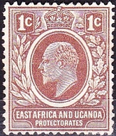 EAST AFRICA & UGANDA 1907 KEDVII 1c Brown SG34 MH - Protettorati De Africa Orientale E Uganda