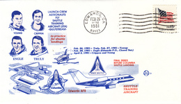 USA 1981 Launch Crew Astronauts Fly Shuttle Training Aircraft Commemorative Cover B - América Del Norte