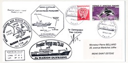 Enveloppe TAAF -  Martin De Vivies - Premier Voyage Aux TAAF Du Marion Dufresne - 22 Aout 1995 - Covers & Documents