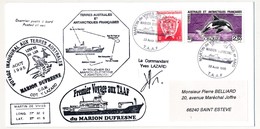 Enveloppe TAAF -  Martin De Vivies - Premier Voyage Aux TAAF Du Marion Dufresne - 22 Aout 1995 - Lettres & Documents