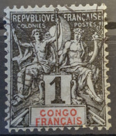 CONGO FRANCAIS 1892 - Canceled - YT 12 - 1c - Usati
