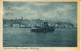 Helgoland Mit Hapag Dampfer "Babendey"  1924  (007802) - Helgoland