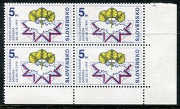 SLOVAKIA 1995 Treaty Of Cleveland Block Of 4  MNH / **.  Michel 240 - Neufs